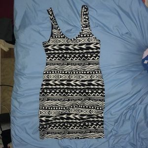 NWOT! PINK Body Con Printed Dress